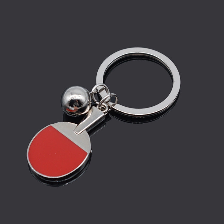 2pcs Table Tennis Metal Keychain Small Gift(BY-030)