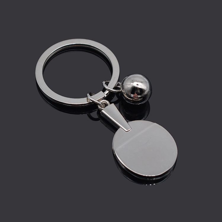 2pcs Table Tennis Metal Keychain Small Gift(BY-030)