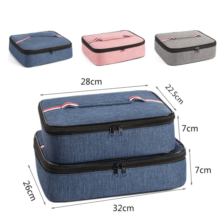 2pcs Large Waterproof Portable Lunch Bag Outdoor Picnic Lunch Box Insulation Bag