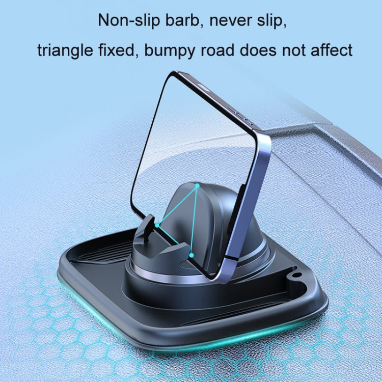 3 In 1 Multifunctional Car Phone Holder Dashboard Bracket Decoration(Black)