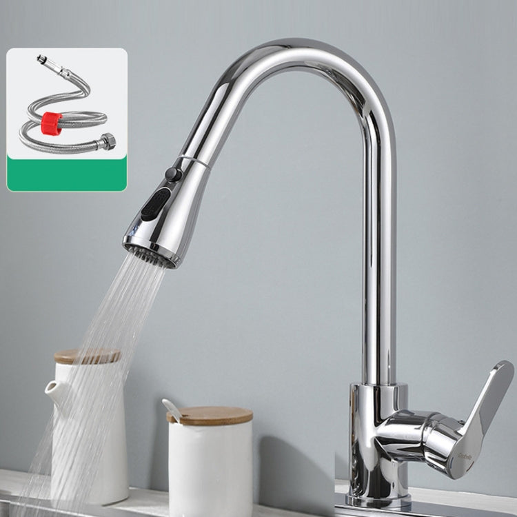 Kitchen Pull-out Universal Telescopic Hot & Cold Water Faucet, Specification:
