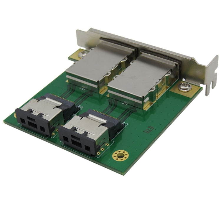 Dual Ports Mini SAS Internal SFF-8087 to External HD SFF-8088 Front Panel PCI SAS Card