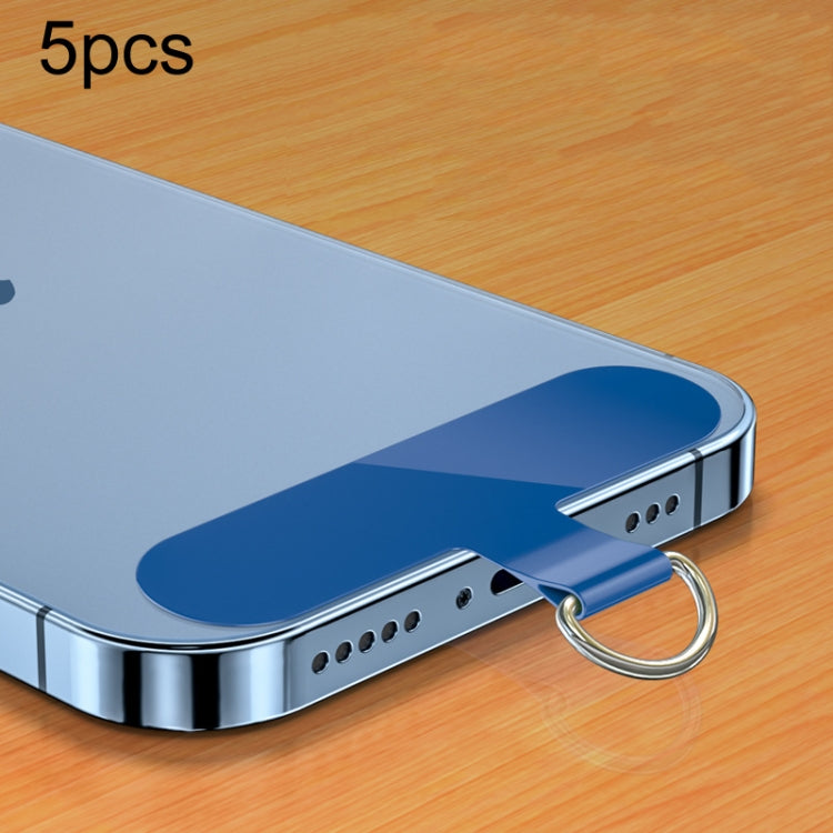 5pcs 0.6mm Mobile Phone Lanyard Clip Phone Case Anti-lost Fixed Sticker