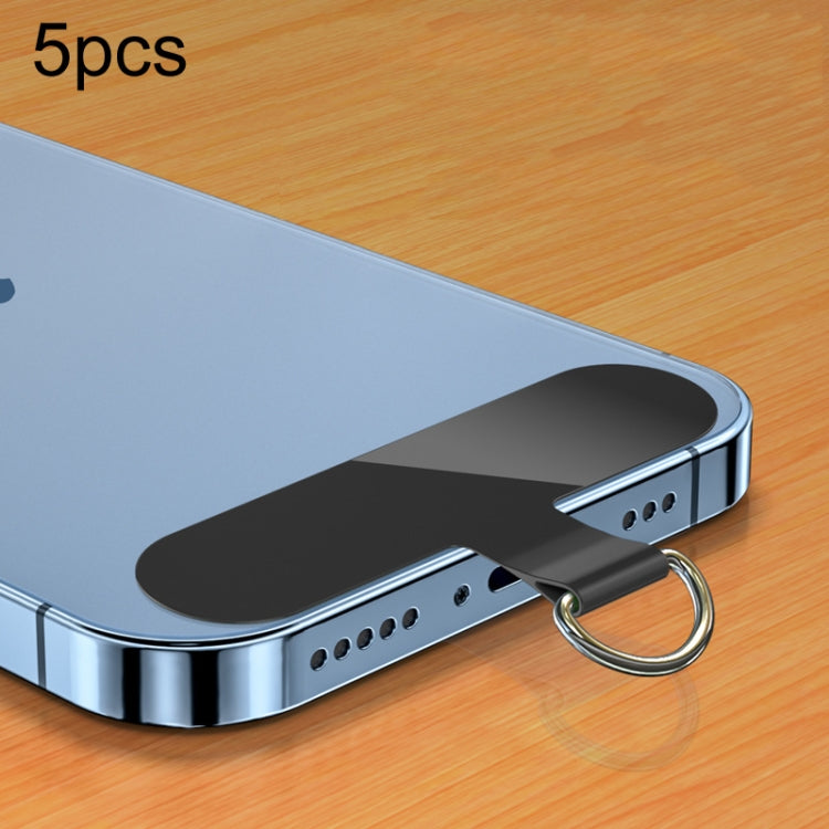 5pcs 0.6mm Mobile Phone Lanyard Clip Phone Case Anti-lost Fixed Sticker