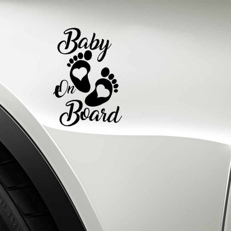 10pcs Baby On Board Warning Car Sticker Reflective Scratch Body Sticker