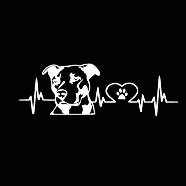 10pcs Pitbull Love Car Sticker Car Rear Modification Plate Label