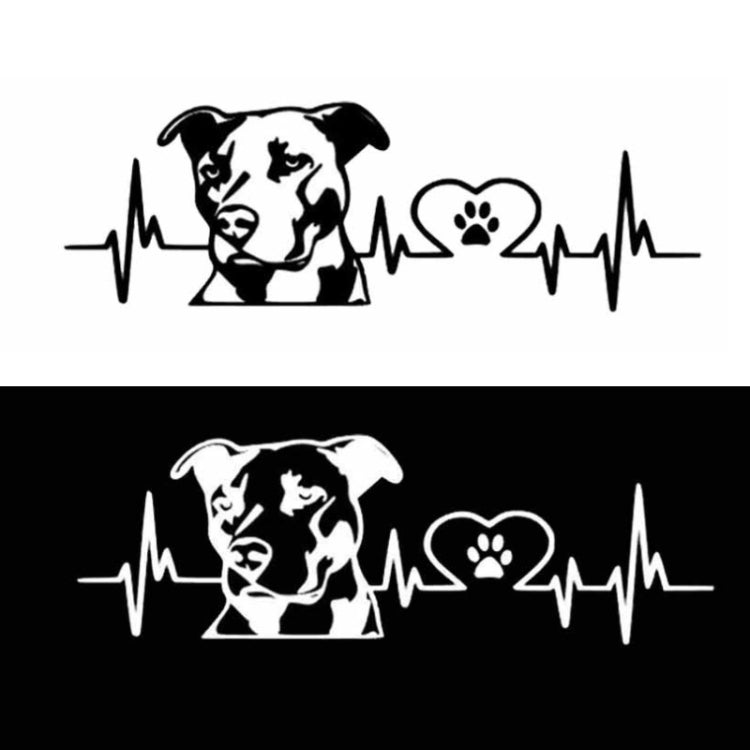 10pcs Pitbull Love Car Sticker Car Rear Modification Plate Label
