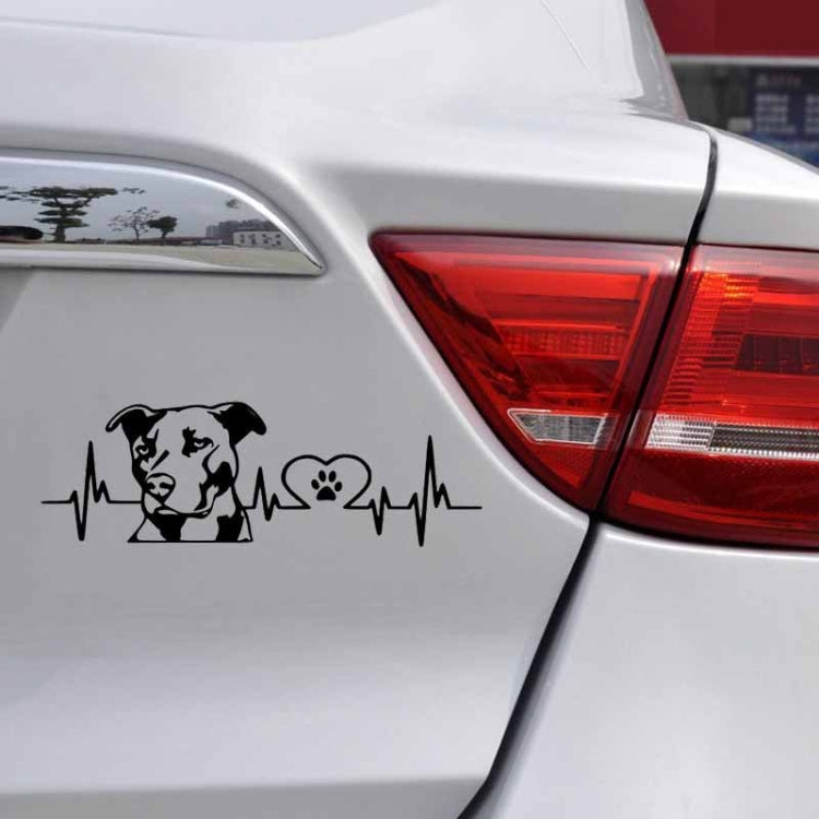 10pcs Pitbull Love Car Sticker Car Rear Modification Plate Label