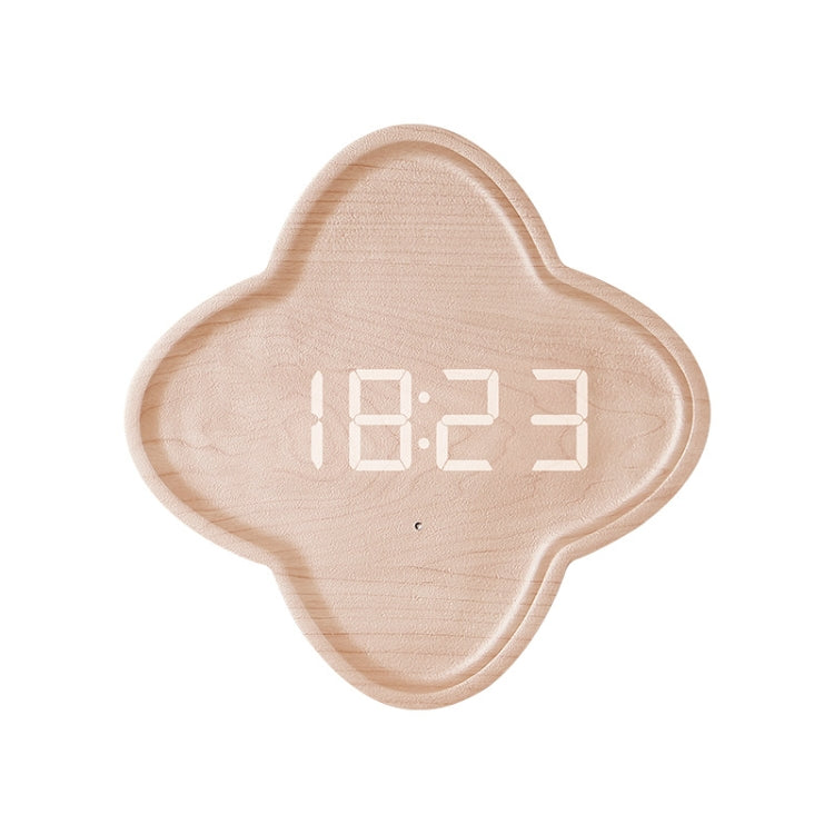 G236 LED Digital Display Flower Shape Living Room Wall Clock