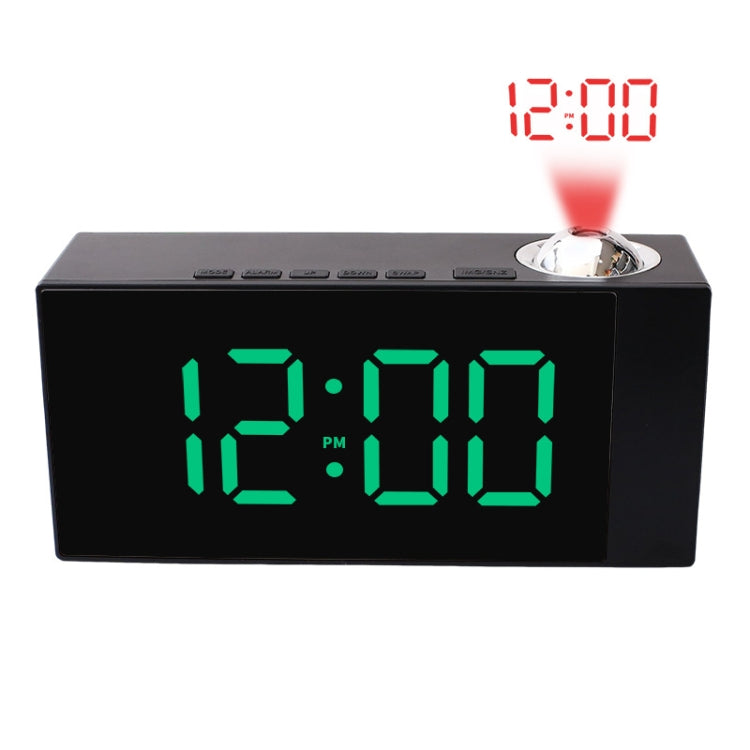 6819 Mirror LED Projection Clock Multifunctional Bedside Plug-in Clock