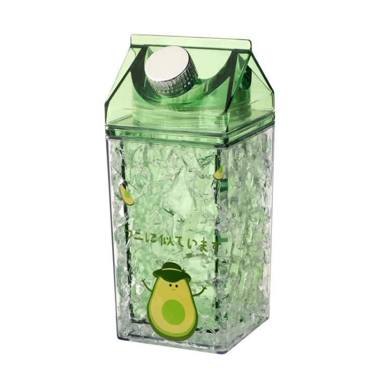 400ml Double-layer Thickened Refrigeration Cold Cup Straw Gel Quicksand Ice Cup