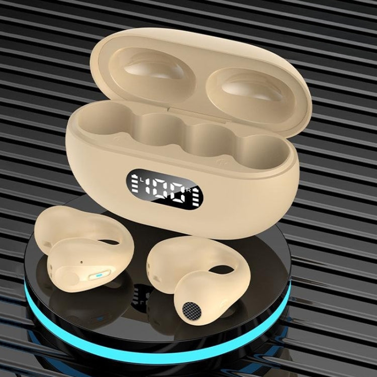 R15 LED Digital Display Ear Clip Wireless Noise Reduction Bluetooth Headphone