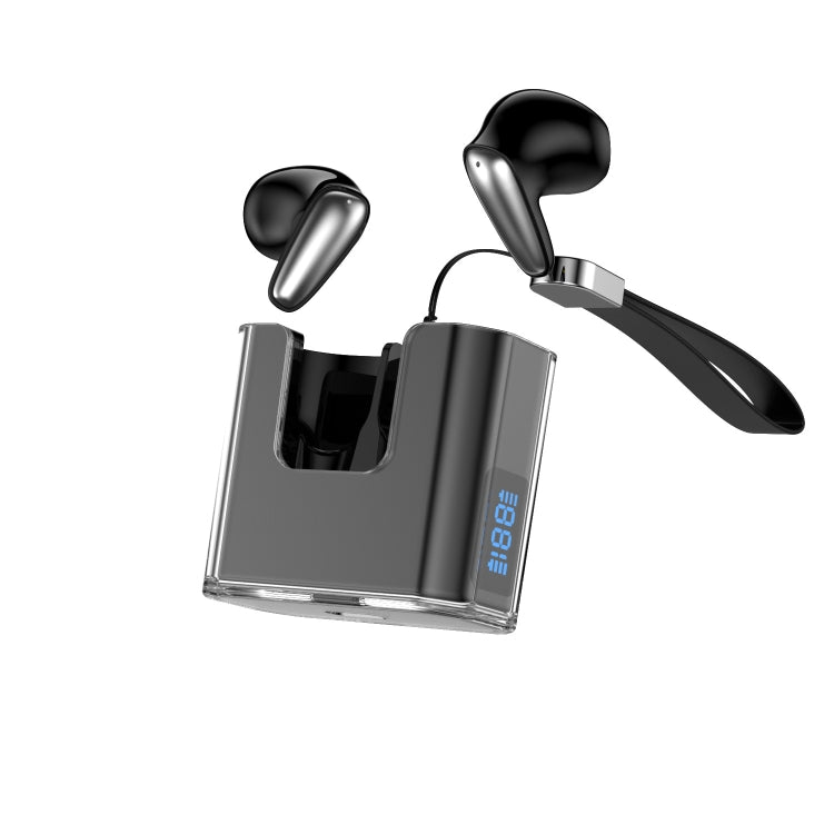 R20 LED Digital Display Mini Dual Ear Wireless Bluetooth Headset Long Range Earphones