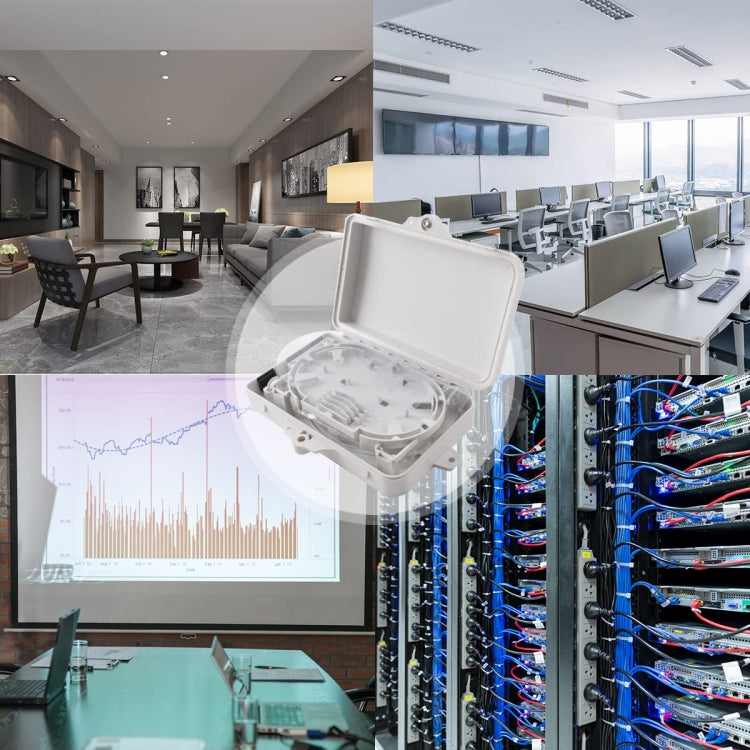 4 Core Fiber Splitter Box Wall Mounted FTTX Distribution Box