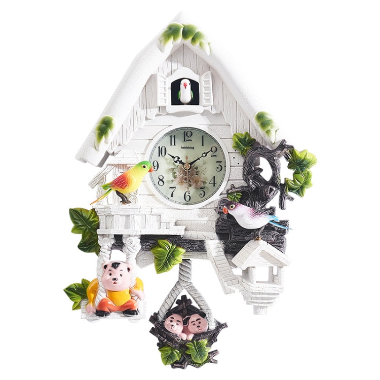 YD208 Cartoon Cuckoo Telling the Hour Decorative Wall Clock Vintage Living Room Clock