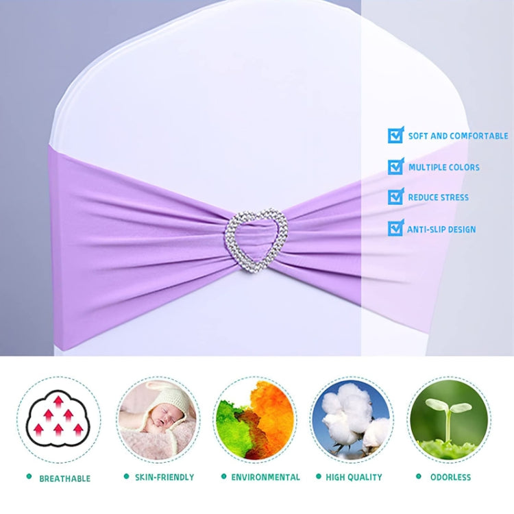 15x35cm Tie-Free Stretch Chair Back Flower Bow Chair Cover Hotel Chair Back Strap Decoration