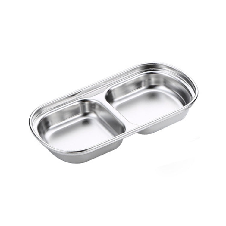 Stainless Steel Square Sauce Dish Hotpot Seasoning Disc Barbecue Tableware, Style: