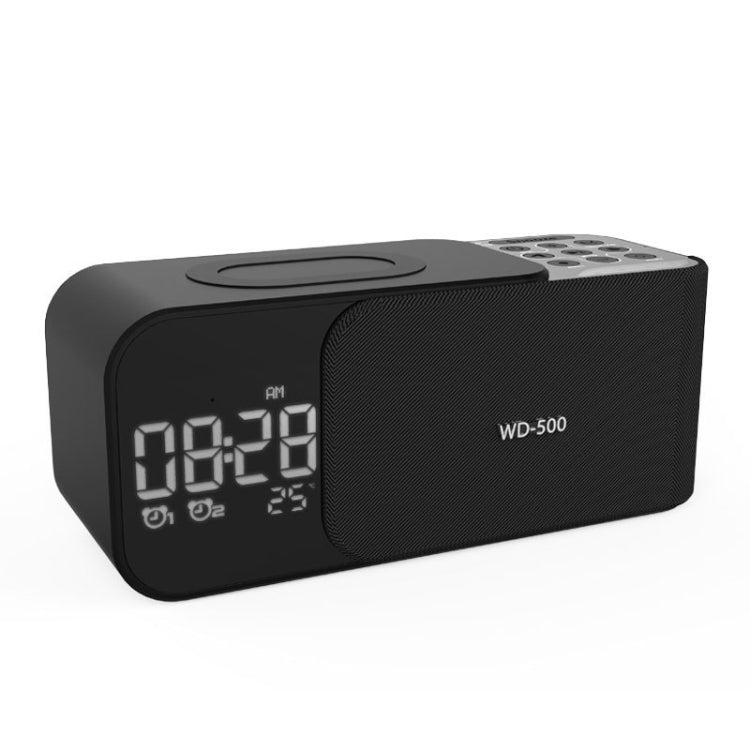 WD-500 Multifunctional Wireless Charging Bluetooth Speaker Clock With Night Light