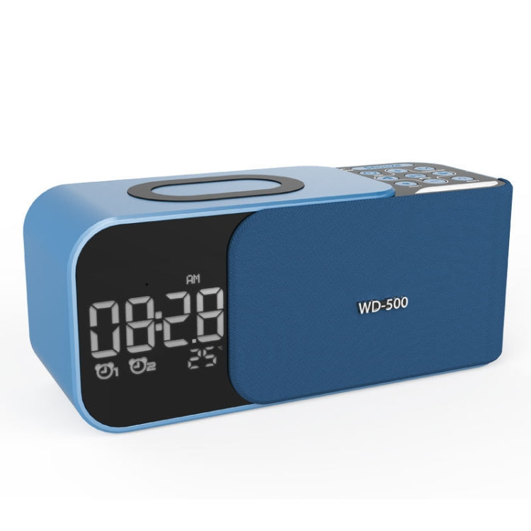 WD-500 Multifunctional Wireless Charging Bluetooth Speaker Clock With Night Light