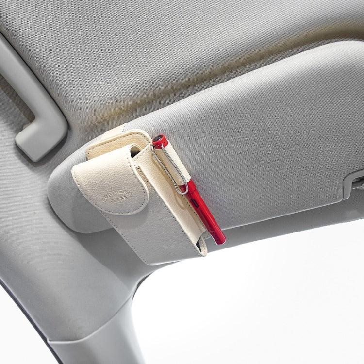 Car Glasses Clip Sun Visor Installation Sundry Storage Bag, Color: