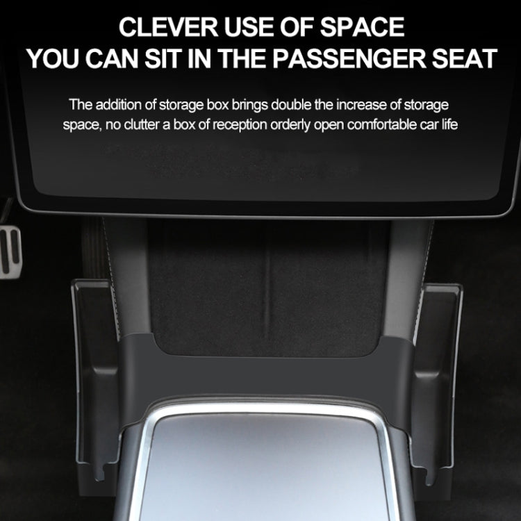 For Tesla Model Y / 3 Center Side Storage Box Side Organizer Saddle Box Interior Modification Accessories