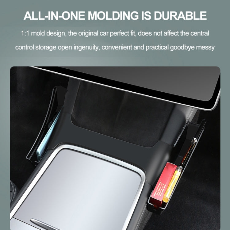 For Tesla Model Y / 3 Center Side Storage Box Side Organizer Saddle Box Interior Modification Accessories