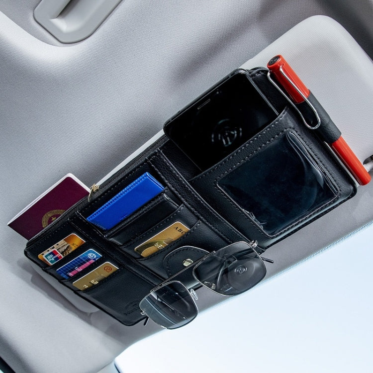 Car Sun Visor Storage Glasses Card Holder Mobile Phone Storage Bag