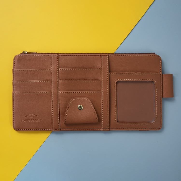 Car Sun Visor Storage Glasses Card Holder Mobile Phone Storage Bag