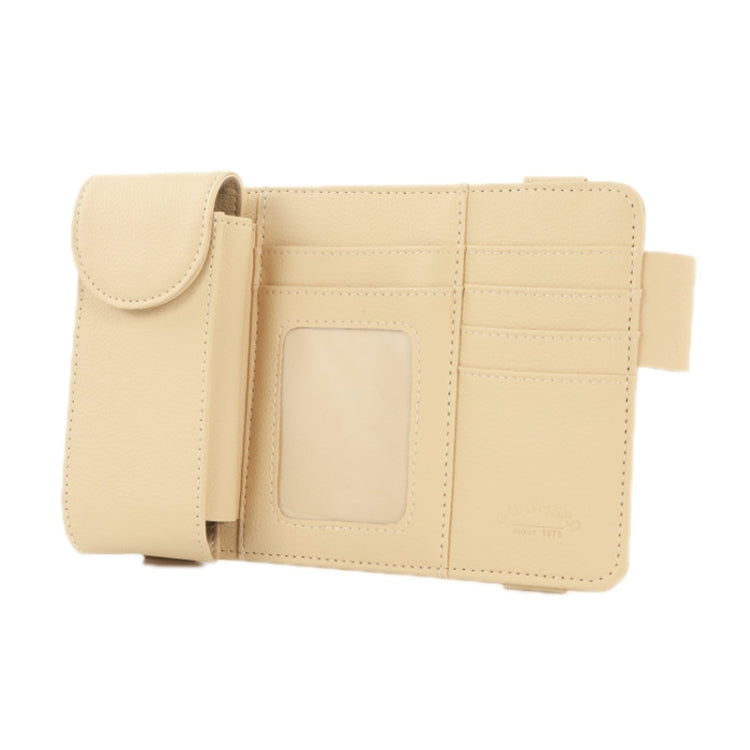 Car Sun Visor Storage Glasses Case Card Holder Bill Document Holder