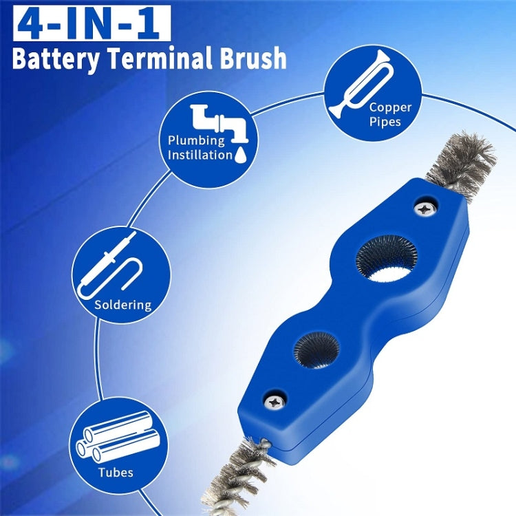 4 in 1 Wire Rust Removal Brush for Car Battery Cleaning