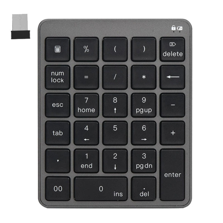 KN-980 28 Keys Portable Wireless Digital Quiet Keypad Computer External Digital Password Keypad