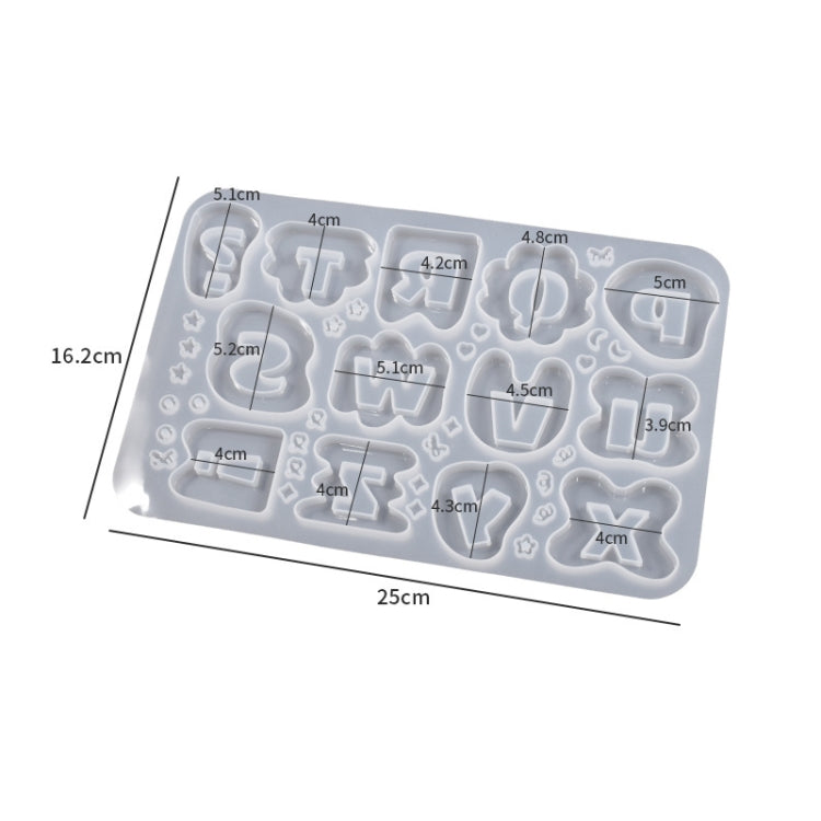 Crystal Epoxy Resin Lace Letter Mold Symbol Pendant Silicone Mold, Spec: 0