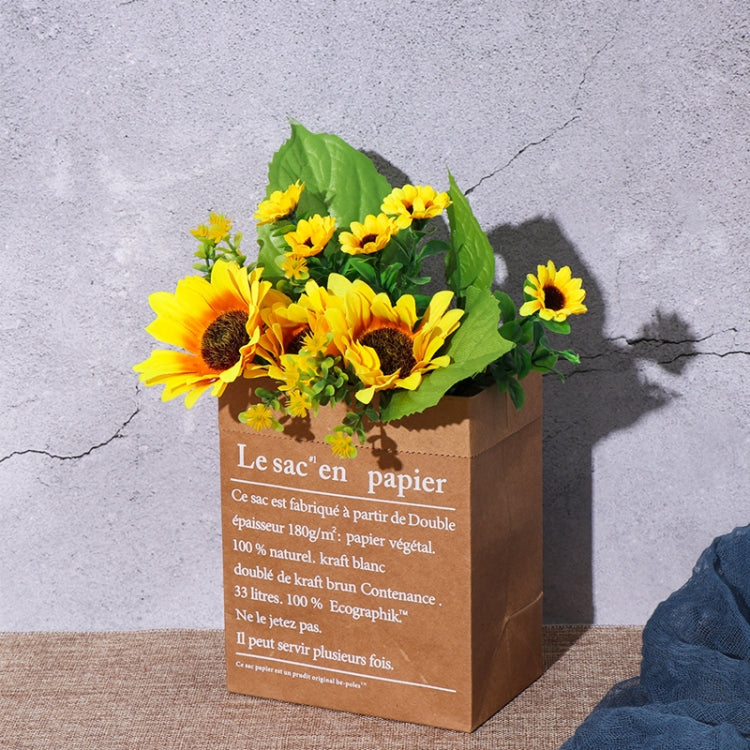 Kraft Paper Bag Gift Bags For Artificial Dried Flowers Vase Home Decorations, Size:30x13x50cm