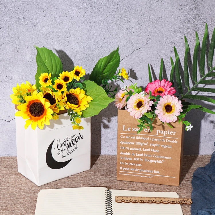 Kraft Paper Bag Gift Bags For Artificial Dried Flowers Vase Home Decorations, Size:30x13x50cm