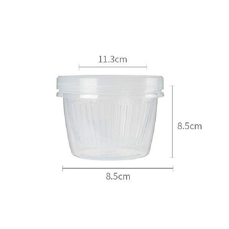 Kitchen Onion Ginger Garlic Fresh Box Refrigerator Drain Fresh Storage Box Plastic Food Sealed Box, Specification:Double Layer