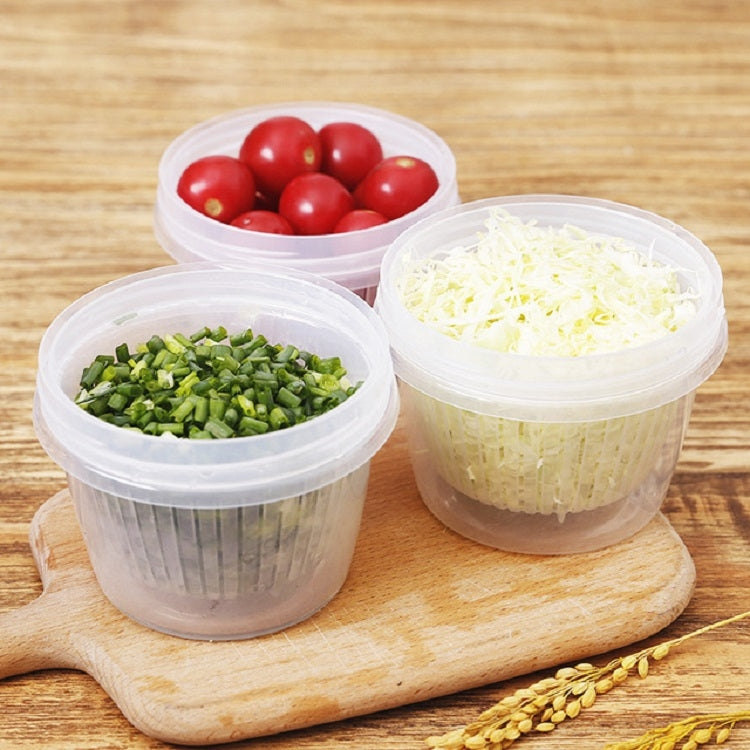 Kitchen Onion Ginger Garlic Fresh Box Refrigerator Drain Fresh Storage Box Plastic Food Sealed Box, Specification:Double Layer