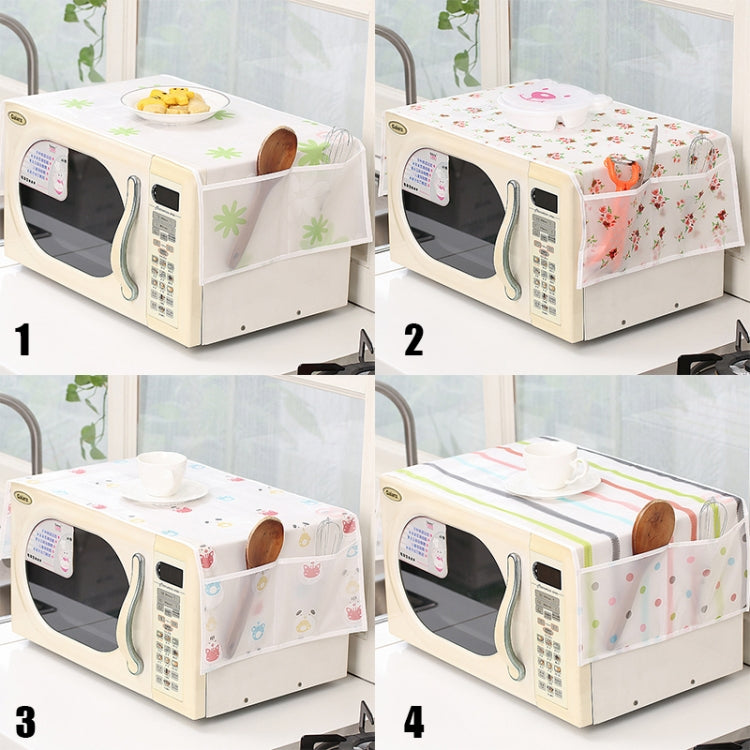 Microwave Oven Dust Cover Plastic Flower Waterproof Oil proof Dustproof Storage Bag