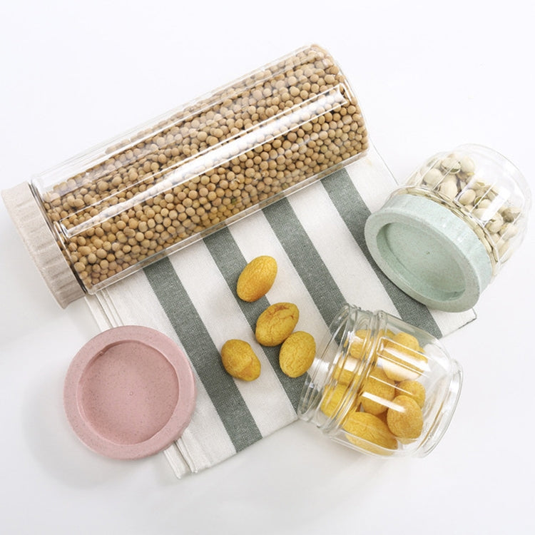 6 PCS Transparent Plastic Sealed Can Milk Powder Kitchen Grain Multi-grain Storage Tank, Size:M(Pink)