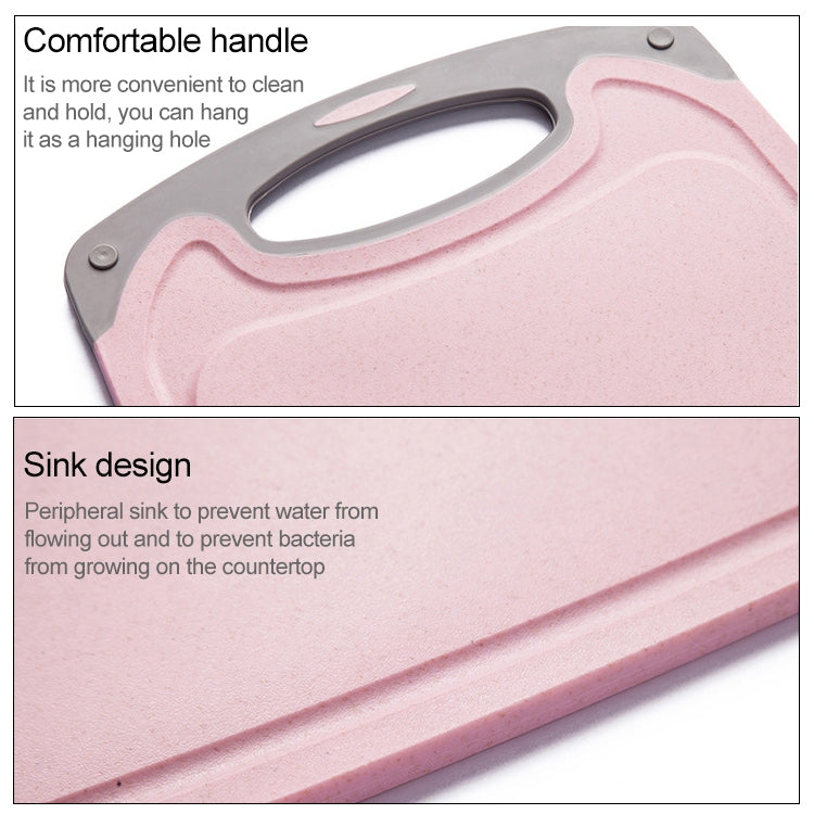 2 PCS Wheat Straw Square Wood Chopping Board Cutting Board