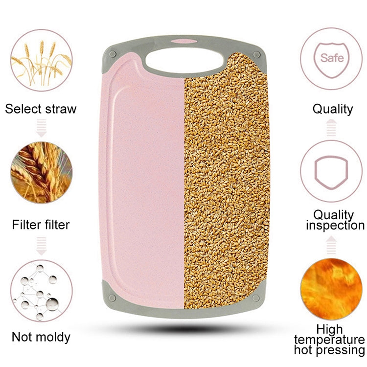 2 PCS Wheat Straw Square Wood Chopping Board Cutting Board