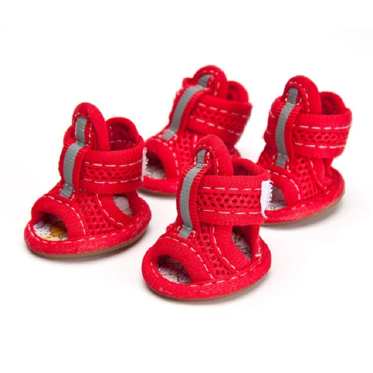 Tendon Bottom Mesh Pet Anti-skid Sandals, Size:3: 4.5x5.5cm