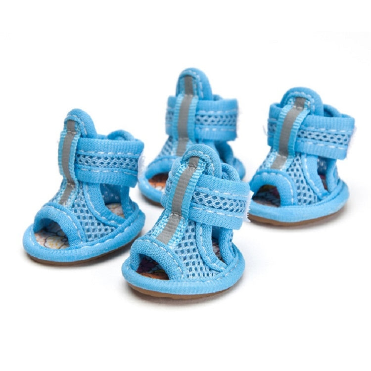 Tendon Bottom Mesh Pet Anti-skid Sandals, Size:3: 4.5x5.5cm