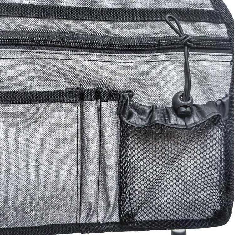 Short Gray Rehabilitation Walker with Zipper Storage Bag