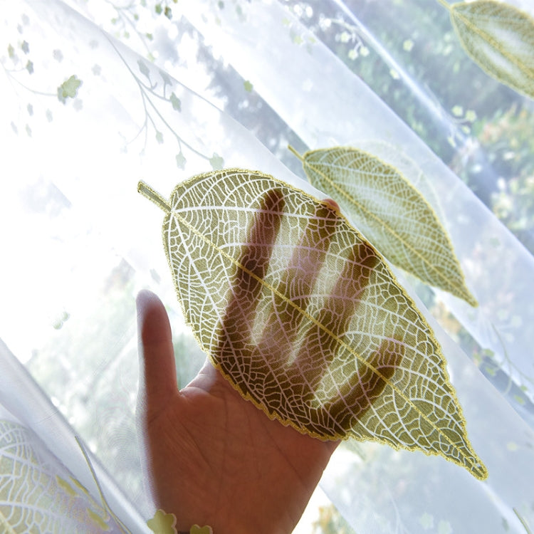 2 PCS Sheer Tulle Window Curtains for Living Room The Bedroom The Kitchen, Size:1mX2.5m (Four Claw Hook)(Green)