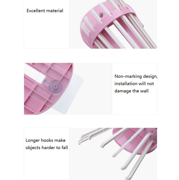 2 PCS Household Multi-function Punch-free Seven-in-one Pull-out Toilet Pendant Random Color Delivery(Pink)