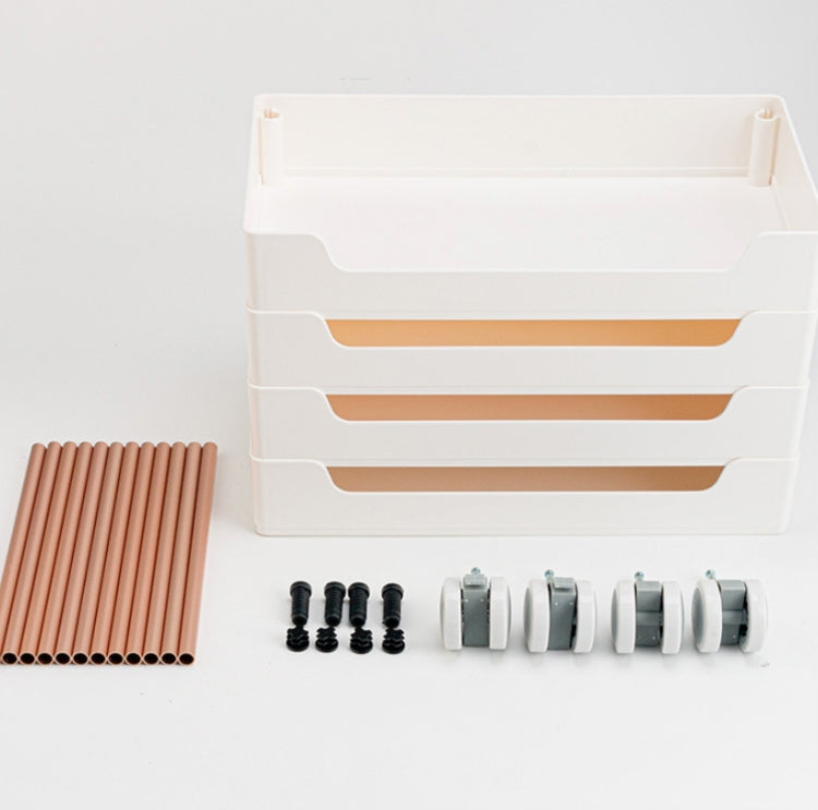 Rack Trolley Narrow Section Floor Multi-layer Book Storage Rack, Style:Two Layers