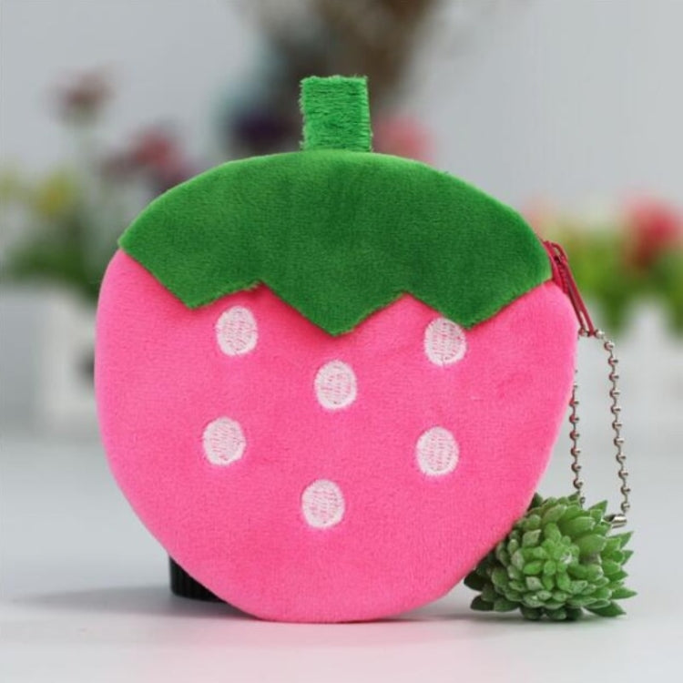 6 PCS Embroidered Plush Fruit Bag Coin Purse Coin Bag Card Bag Children Wallet