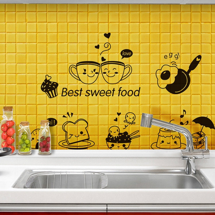 Kitchen Wall Stickers Coffee Sweet Food DIY Wall Art Decal Decoration, Size:40X20cm