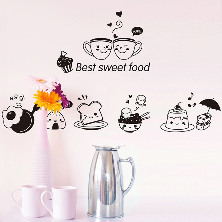 Kitchen Wall Stickers Coffee Sweet Food DIY Wall Art Decal Decoration, Size:40X20cm