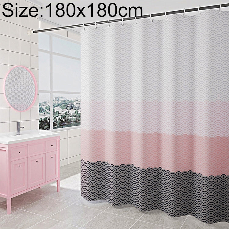 Geometric Shower Curtain Waterproof Bath Bathroom Curtain, Size:With 180 x Height180cm